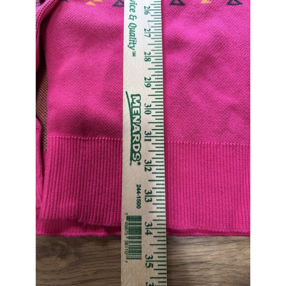 Time For Me Cardigan Women Sweater Sz XL Button Down Aztec Cotton Knit Colorful - Picture 5 of 12